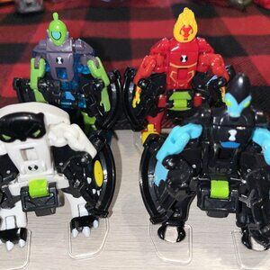 Playmates 2018 CN Ben 10 Ten Omni-Launch Watch XLR8 Alien Heat Blast Figure Lot